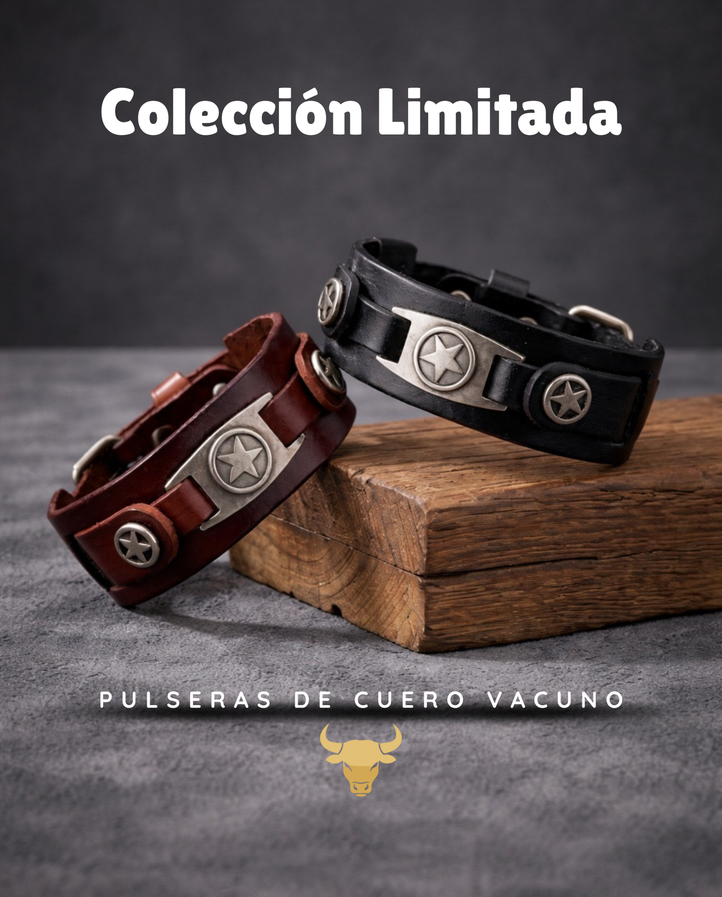 Pulsera de cuero vacuno - Colección Limitada