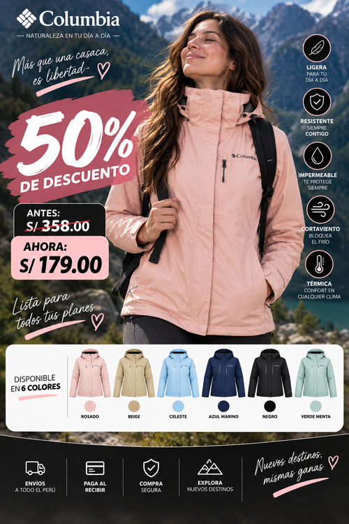 Casaca impermeable Pouration™ para mujer | Edición Limitada