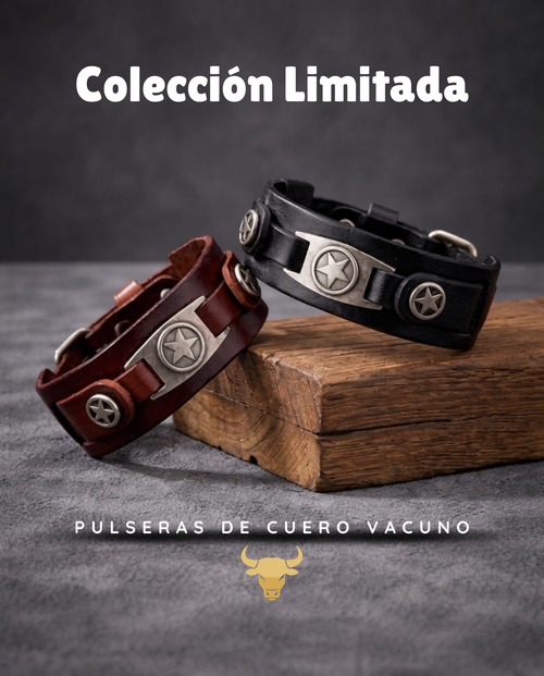 Pulsera de cuero vacuno - Colección Limitada